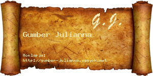 Gumber Julianna névjegykártya